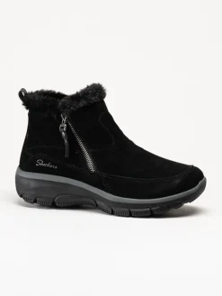 Skechers - Relaxed Fit- Easy Going - Svarta fodrade kängor i mocka