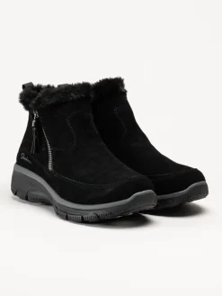 Skechers - Relaxed Fit- Easy Going - Svarta fodrade kängor i mocka