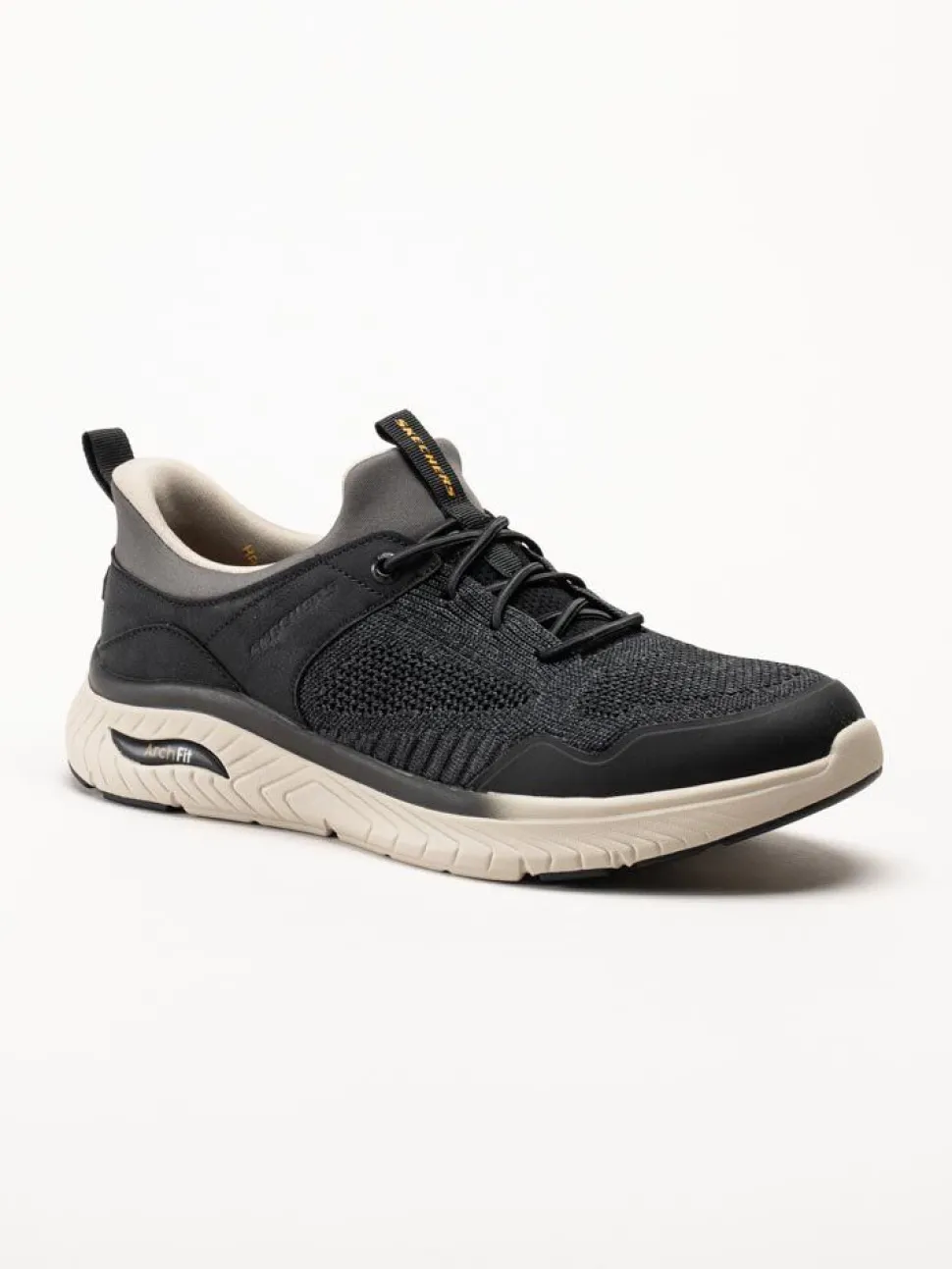 Skechers - Relaxed fit - Svarta slip-ins sneakers i mesh