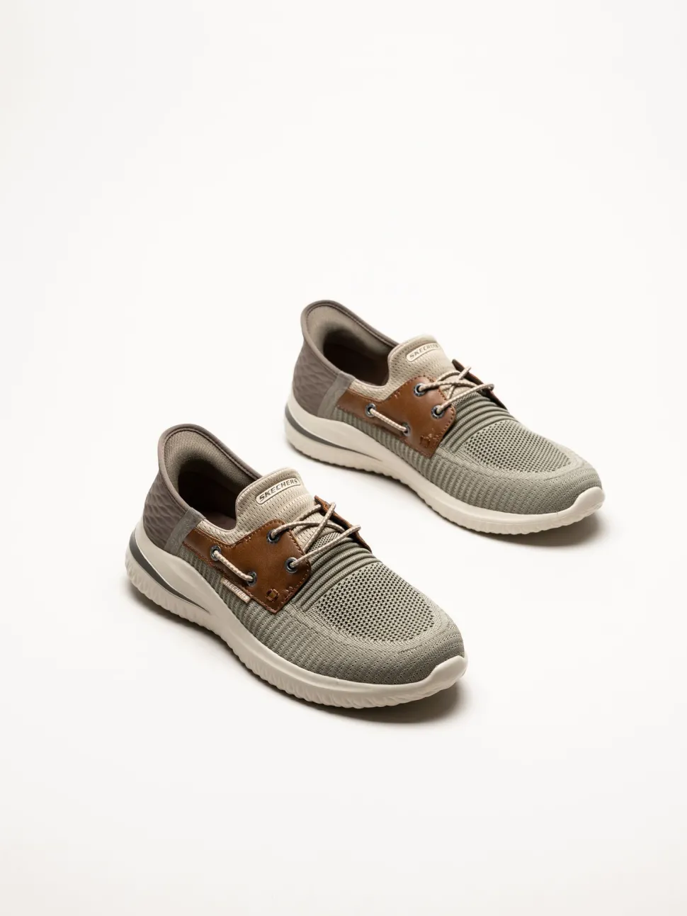 Skechers - Slip-Ins Delson 3.0 - Roth - Kakifärgade slip-ins sneakers