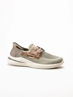 Skechers - Slip-Ins Delson 3.0 - Roth - Kakifärgade slip-ins sneakers