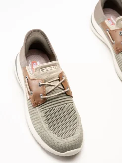 Skechers - Slip-Ins Delson 3.0 - Roth - Kakifärgade slip-ins sneakers