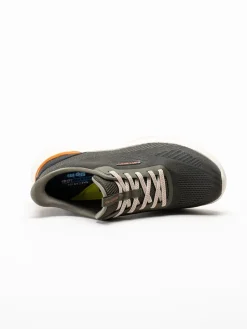 Skechers - Slip-Ins Garner - Mörkgröna slip-Ins sneakers i mesh