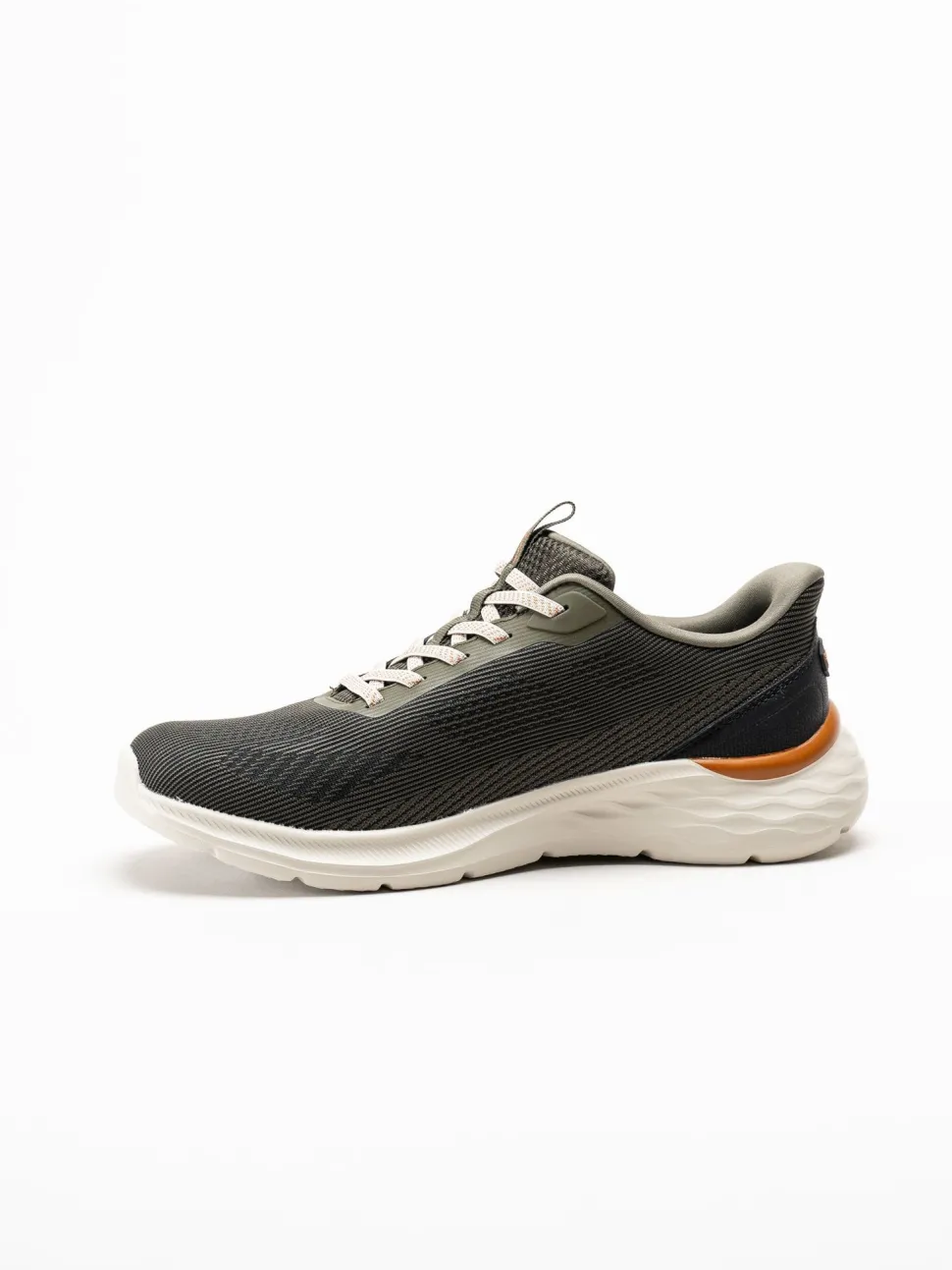 Skechers - Slip-Ins Garner - Mörkgröna slip-Ins sneakers i mesh