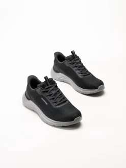 Skechers - Slip-Ins Garner - Svarta slip-ins sneakers i mesh