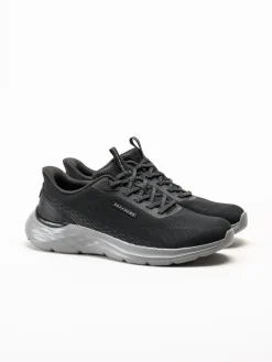 Skechers - Slip-Ins Garner - Svarta slip-ins sneakers i mesh