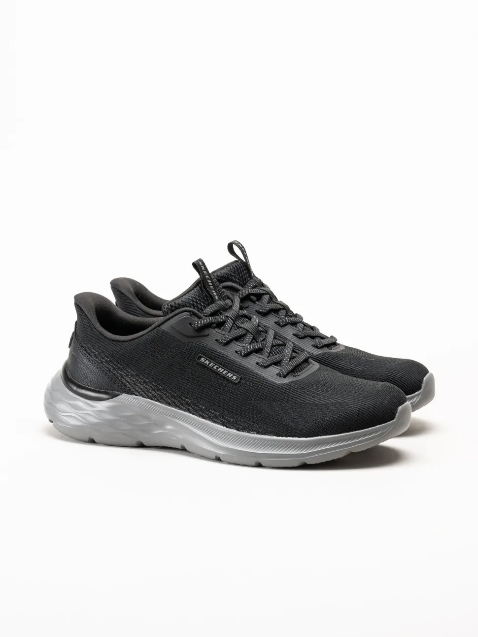 Skechers - Slip-Ins Garner - Svarta slip-ins sneakers i mesh