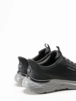 Skechers - Slip-Ins Garner - Svarta slip-ins sneakers i mesh