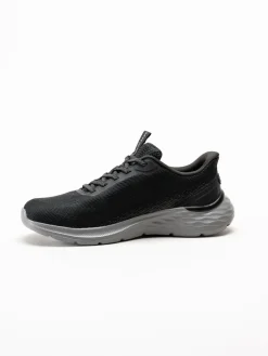 Skechers - Slip-Ins Garner - Svarta slip-ins sneakers i mesh