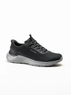 Skechers - Slip-Ins Garner - Svarta slip-ins sneakers i mesh