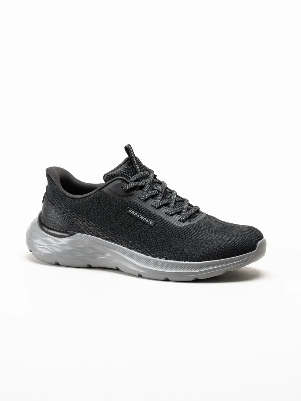 Skechers - Slip-Ins Garner - Svarta slip-ins sneakers i mesh