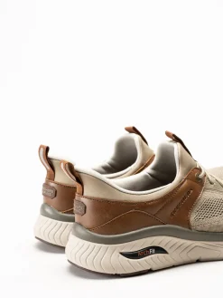 Skechers - Slip-Ins Relaxed Fit - Beige slip-ins sneakers i mesh