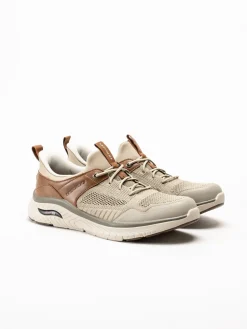 Skechers - Slip-Ins Relaxed Fit - Beige slip-ins sneakers i mesh
