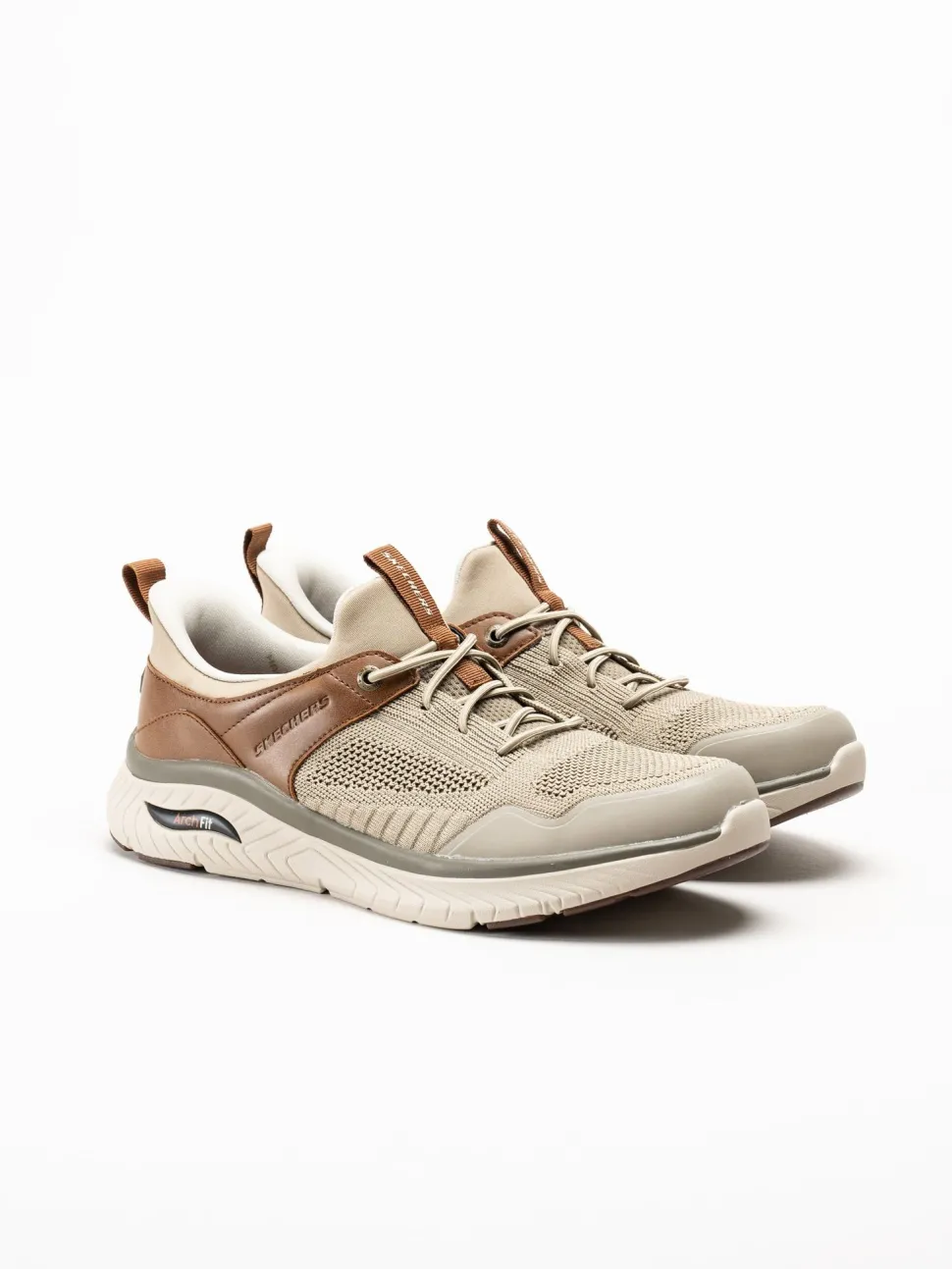 Skechers - Slip-Ins Relaxed Fit - Beige slip-ins sneakers i mesh