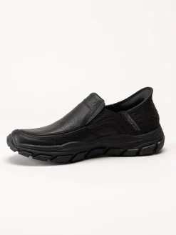 Skechers - Slip-Ins Respected - Elgin - Svarta slip-Ins promenadskor i skinn
