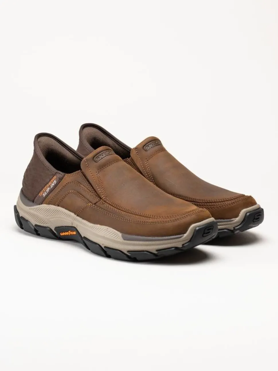 Skechers - Slip-Ins Respected - Elgin - Bruna slip-Ins promenadskor i oljad nubuck