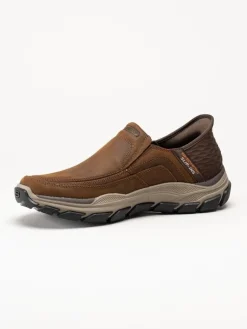 Skechers - Slip-Ins Respected - Elgin - Bruna slip-Ins promenadskor i oljad nubuck