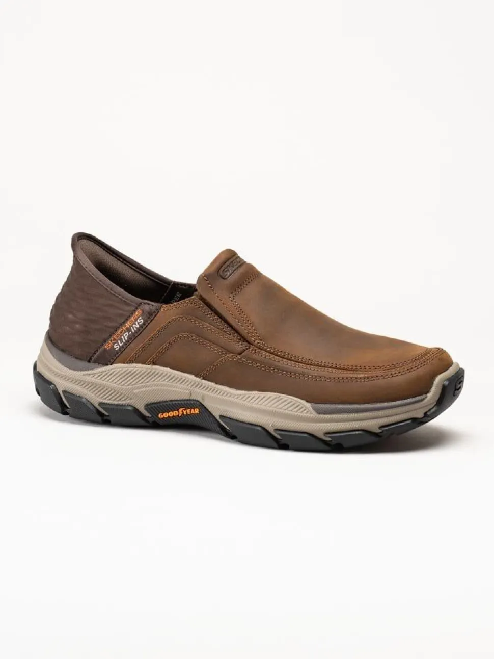 Skechers - Slip-Ins Respected - Elgin - Bruna slip-Ins promenadskor i oljad nubuck