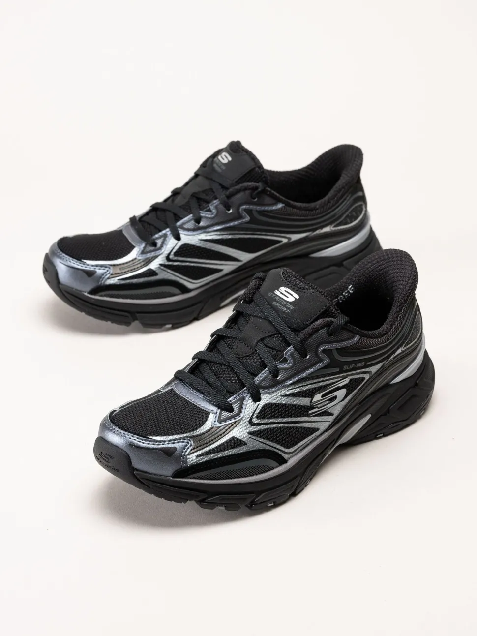 Skechers - Slip-Ins Stamina Sport - Svarta slip-ins sportskor