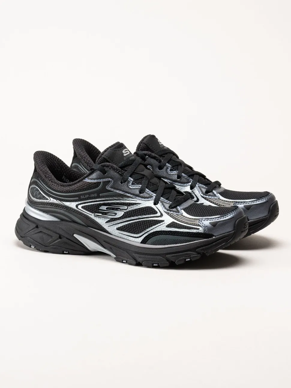 Skechers - Slip-Ins Stamina Sport - Svarta slip-ins sportskor