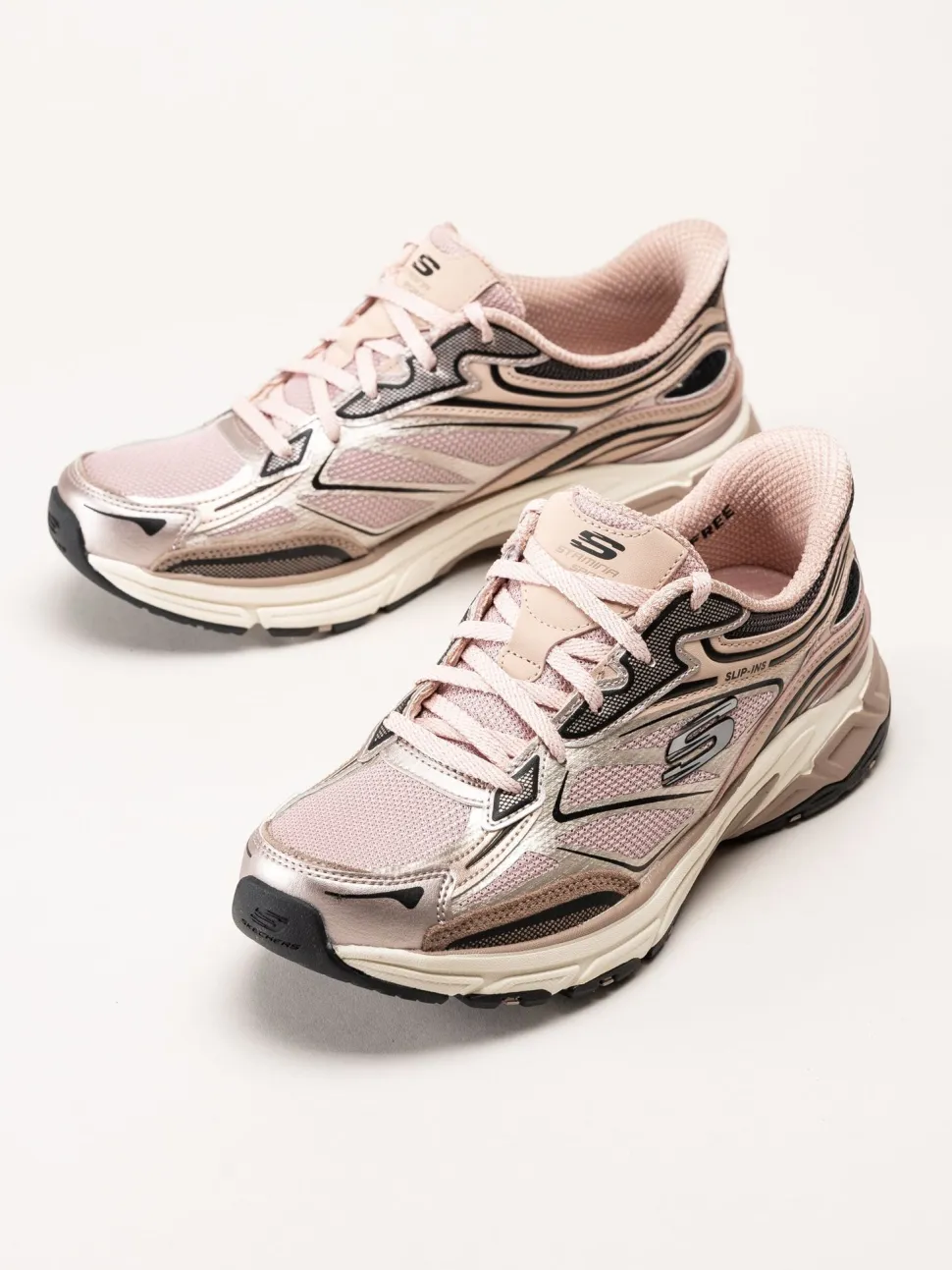Skechers - Slip-Ins Stamina Sport - Rosa slip-ins sportskor