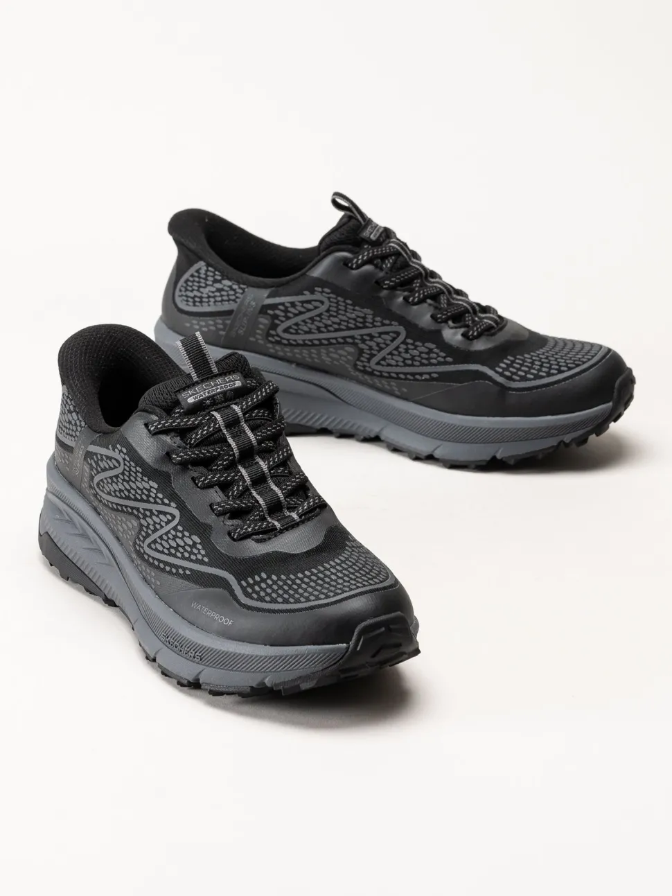 Skechers - Slip-Ins Switch Back - Mist - Svarta slip-ins sportskor