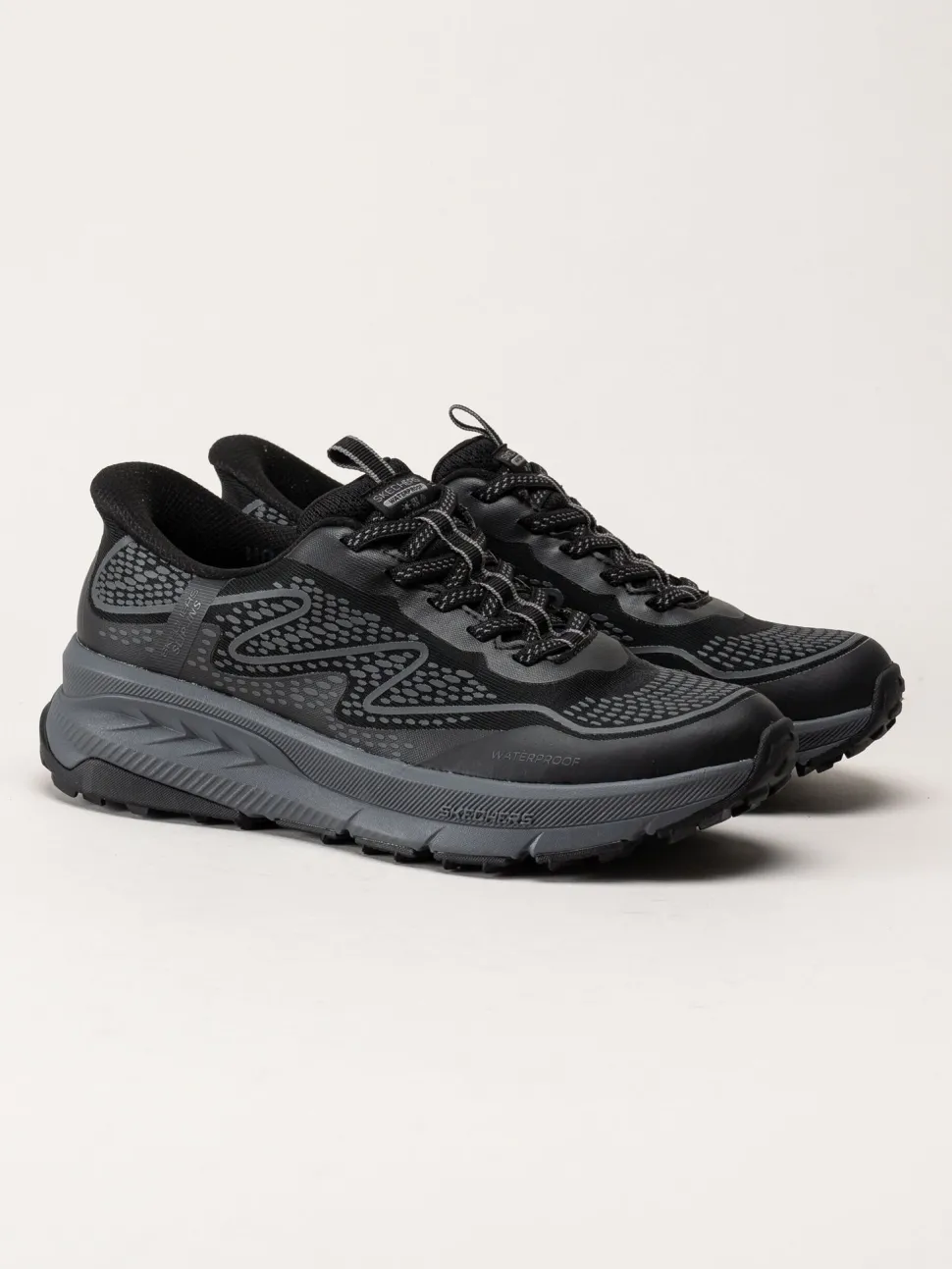 Skechers - Slip-Ins Switch Back - Mist - Svarta slip-ins sportskor