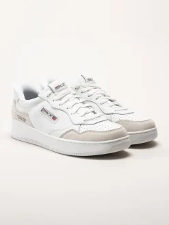 Skechers - Sport Court 2.0 - Konor - Vita sneakers i skinn