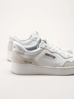 Skechers - Sport Court 2.0 - Konor - Vita sneakers i skinn