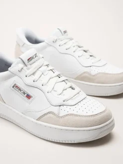 Skechers - Sport Court 2.0 - Konor - Vita sneakers i skinn