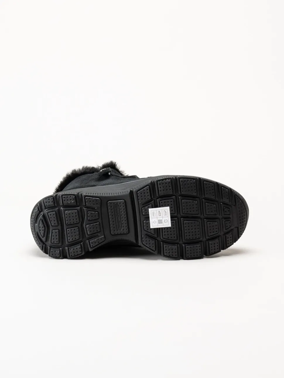 Skechers - Svarta fodrade kängor i mocka