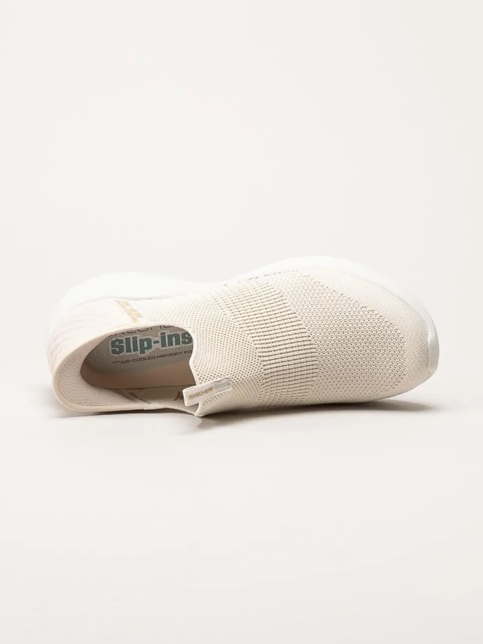 Skechers - Ultra Flex 3.0 Cozy Streak - Beige slip-ins sneakers i textil