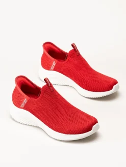 Skechers - Ultra Flex 3.0 - Röda slip-ins sneakers