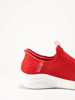 Skechers - Ultra Flex 3.0 - Röda slip-ins sneakers
