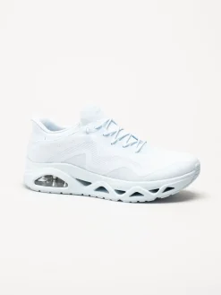 Skechers - Uno Glide Step - Ljusblå slip-ins sneakers i mesh