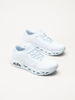 Skechers - Uno Glide Step - Ljusblå slip-ins sneakers i mesh