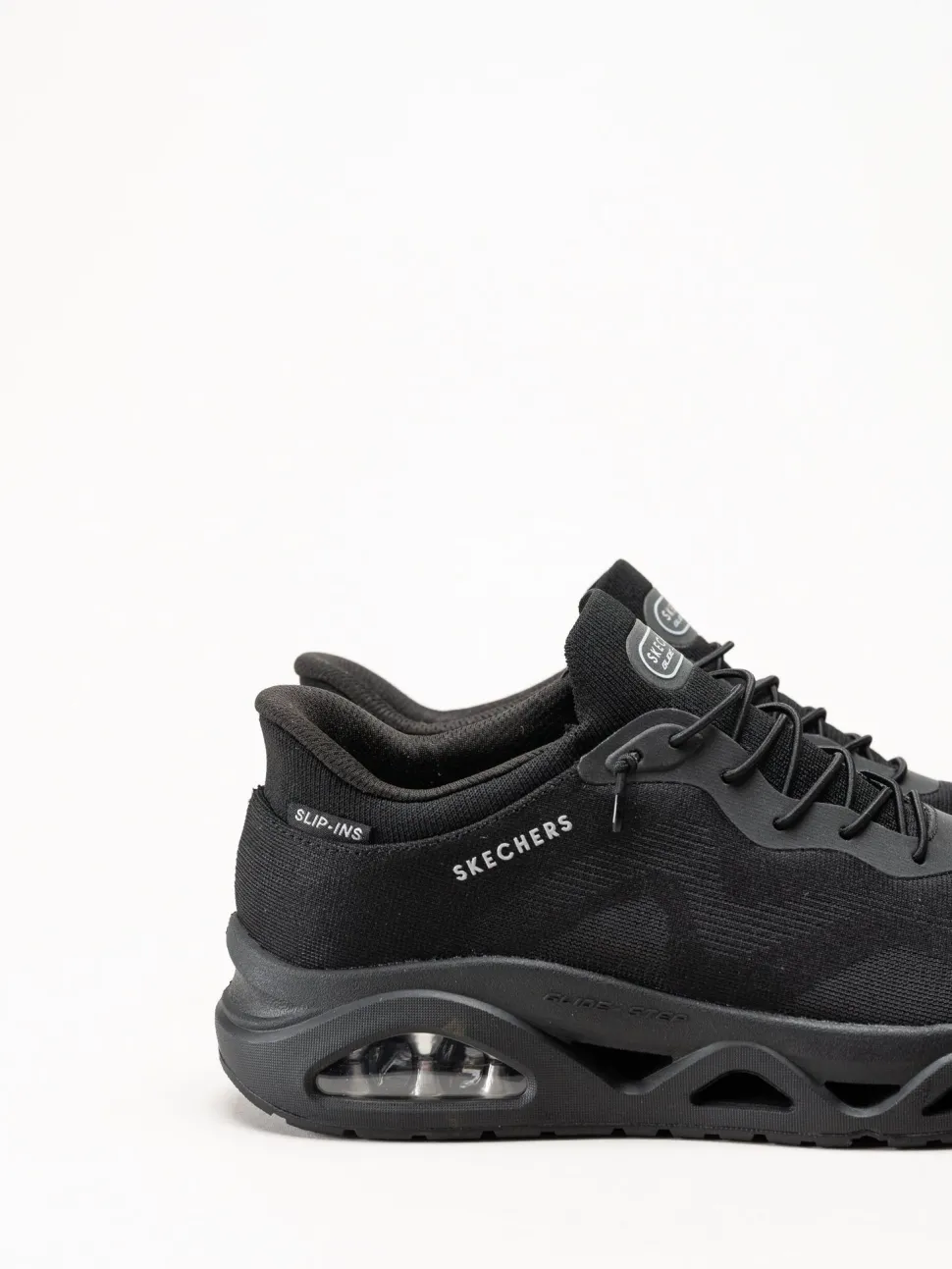 Skechers - Uno Glide Step - Svarta slip-ins sneakers i mesh