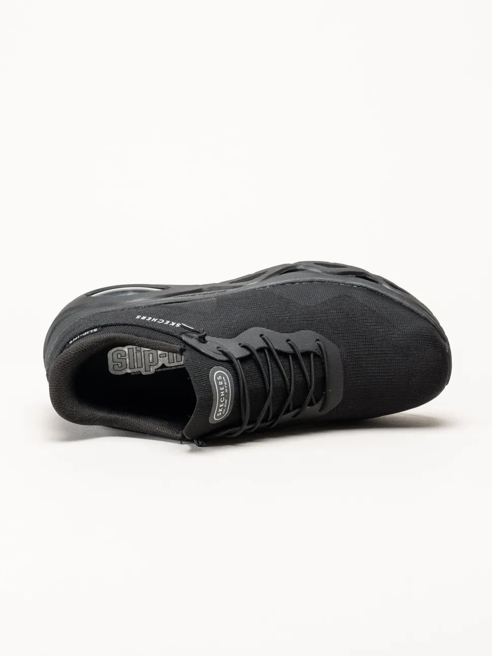 Skechers - Uno Glide Step - Svarta slip-ins sneakers i mesh