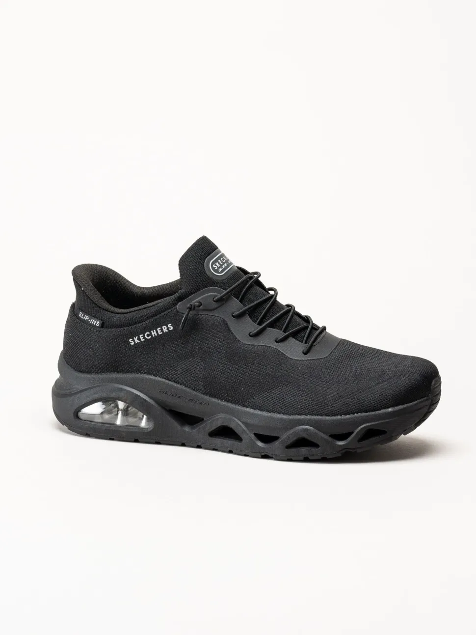 Skechers - Uno Glide Step - Svarta slip-ins sneakers i mesh