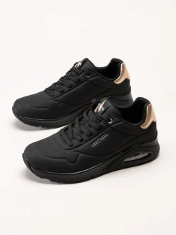 Skechers - Uno - Golden Air - Svarta sneakers i skinnimitation