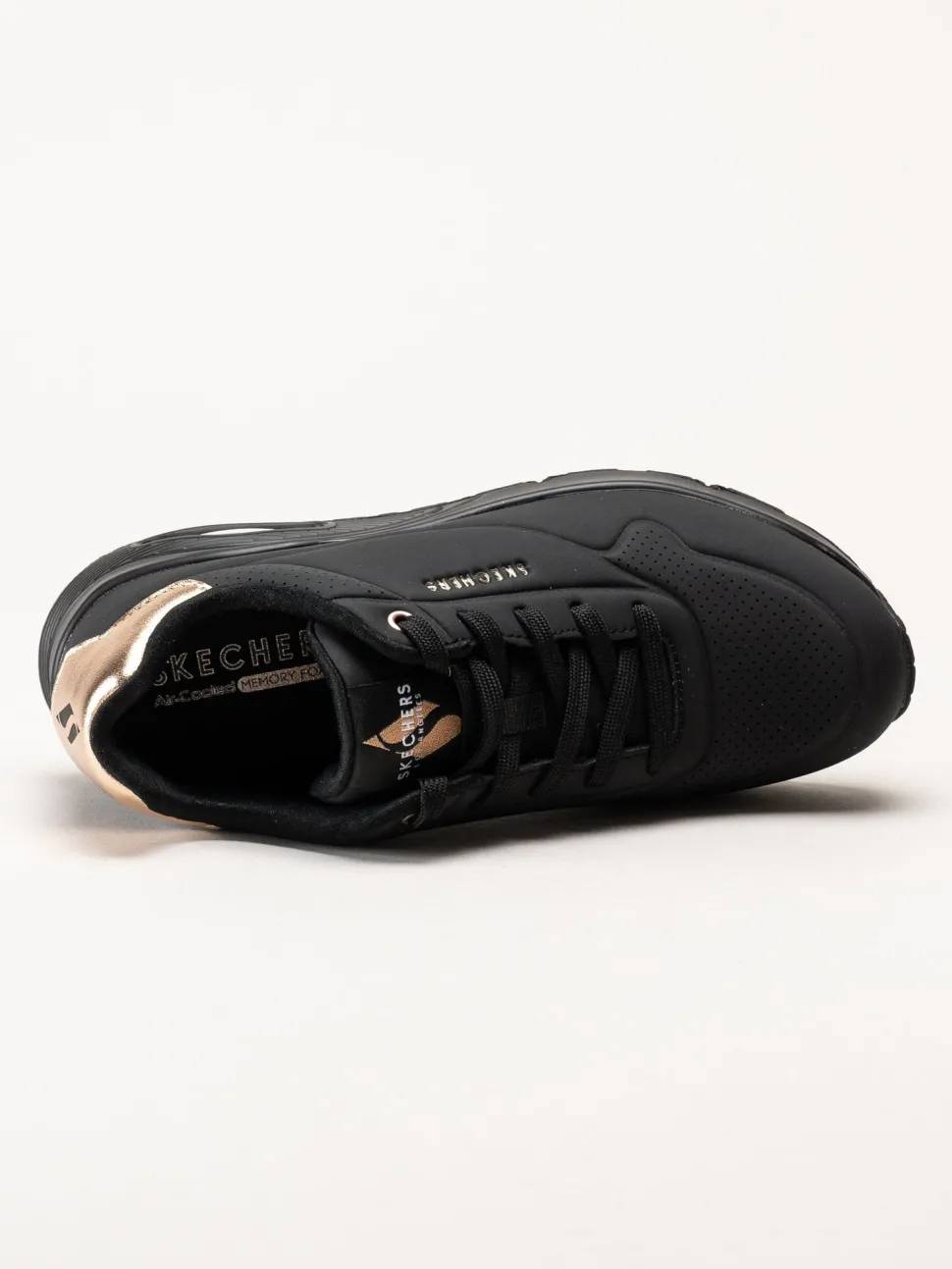 Skechers - Uno - Golden Air - Svarta sneakers i skinnimitation