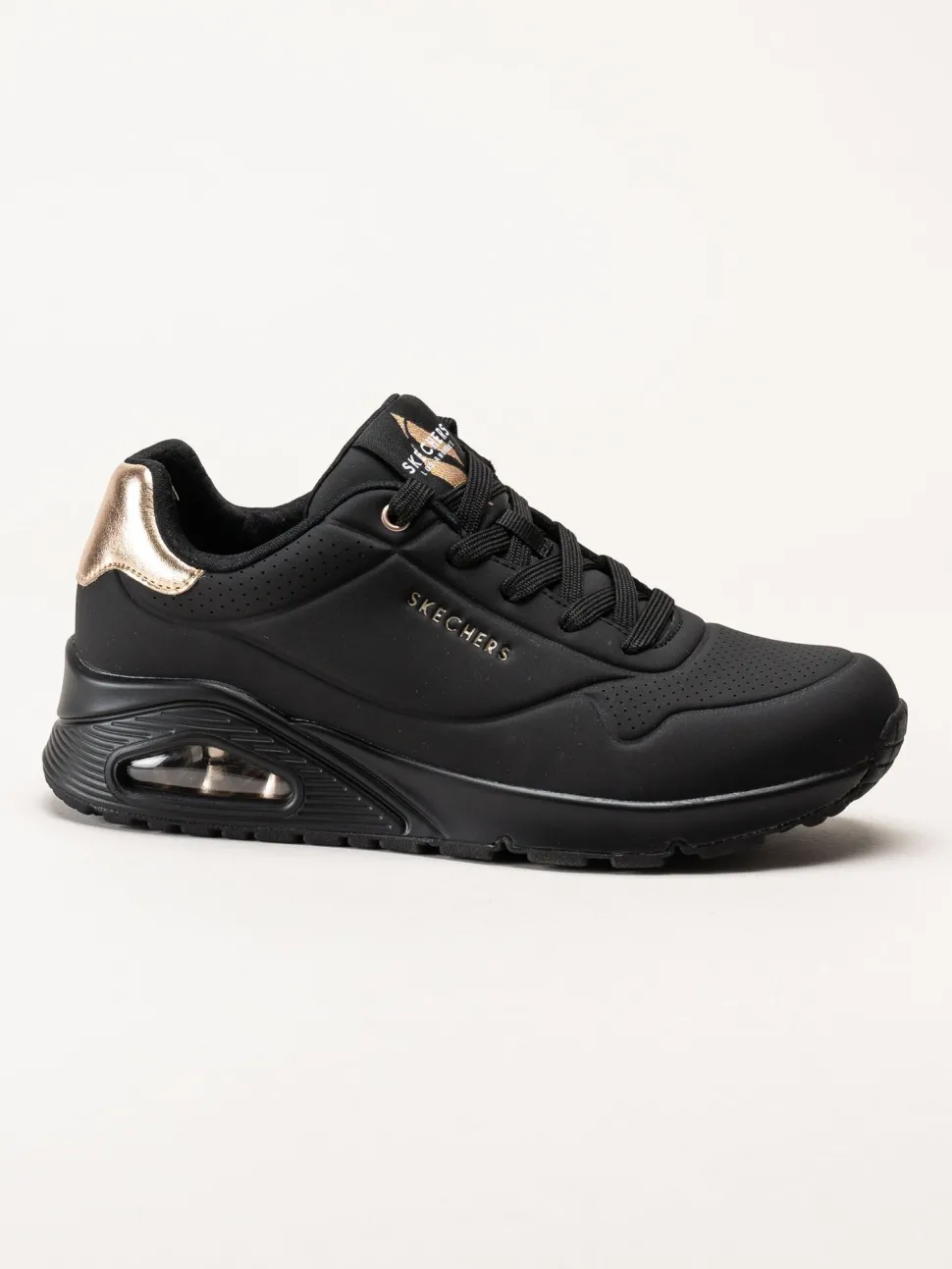 Skechers - Uno - Golden Air - Svarta sneakers i skinnimitation