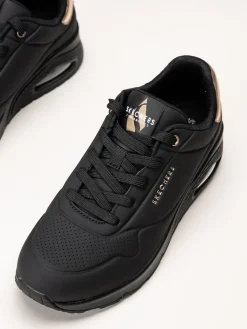 Skechers - Uno - Golden Air - Svarta sneakers i skinnimitation