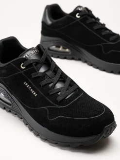 Skechers - UNO Rugged Chillproof - Svarta sneakers i mocka