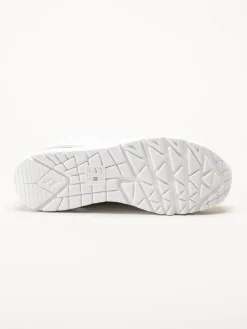 Skechers - Uno - Shimmer Away - Vita sneakers i skinnimitation