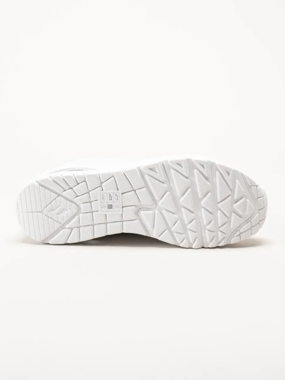 Skechers - Uno - Shimmer Away - Vita sneakers i skinnimitation