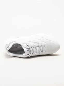 Skechers - Uno - Shimmer Away - Vita sneakers i skinnimitation
