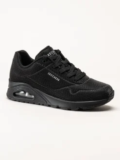 Skechers - Uno - Shiny Scale - Svarta sneakers med ormmönster