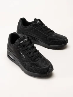 Skechers - Uno - Shiny Scale - Svarta sneakers med ormmönster