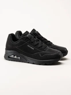Skechers - Uno - Shiny Scale - Svarta sneakers med ormmönster